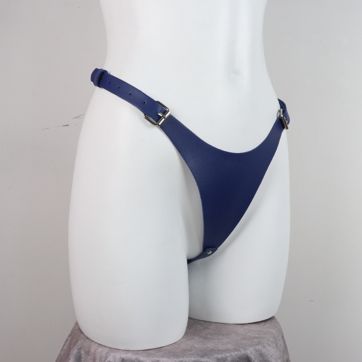 Sexy Leather Bondage Pants Adjustable Waistband
