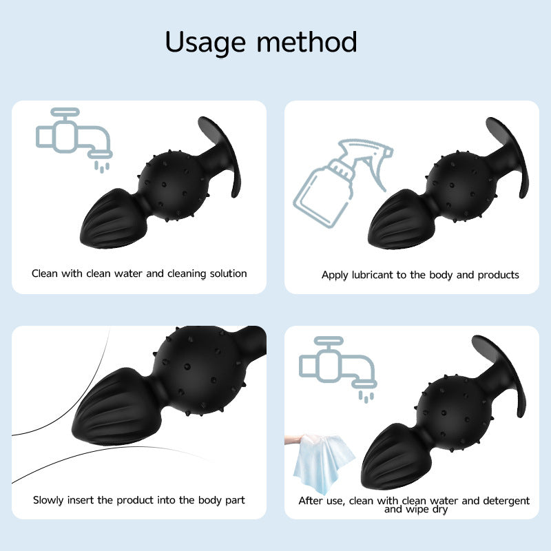 Silicone Anal Plug Vibrator with Double Vibration Modes