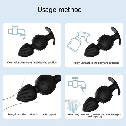 Silicone Anal Plug Vibrator with Double Vibration Modes