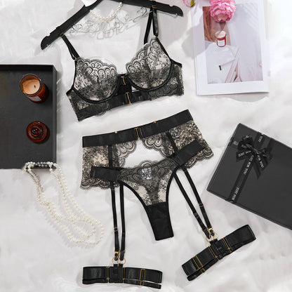 Lingerie Hollow-Out Lace-Up Lingerie Set